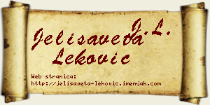 Jelisaveta Leković vizit kartica